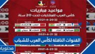 القنوات الناقلة لكأس العرب للشباب 2022