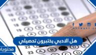 هل الادبي يختبرون تحصيلي