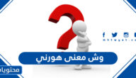 وش معنى هورني