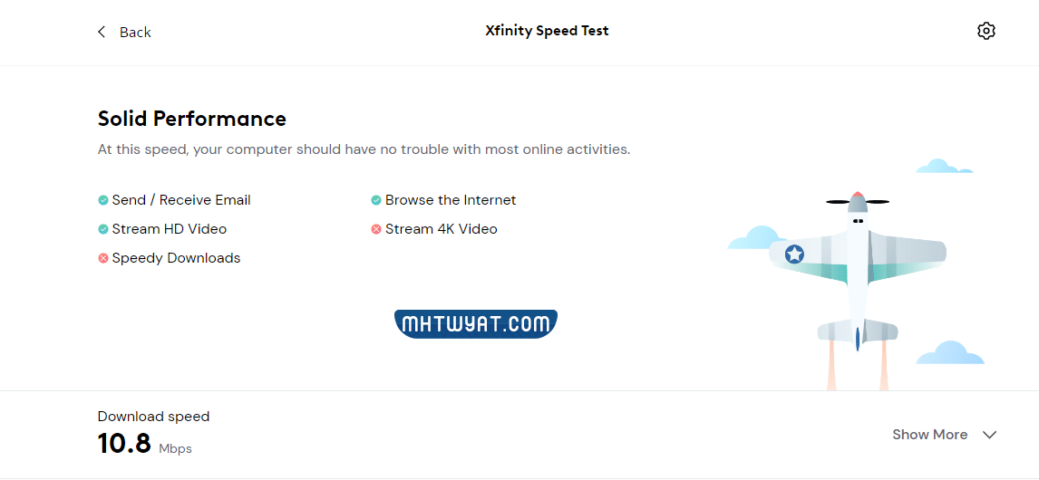 موقع xfinity speed test