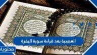 العصبية بعد قراءة سورة البقرة