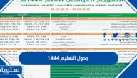 جدول التعليم 1444 في السعودية