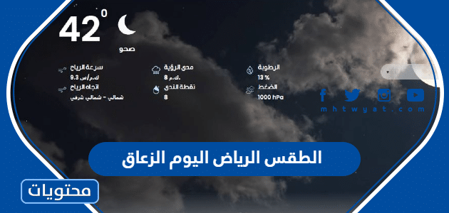الطقس الرياض اليوم الزعاق 1444