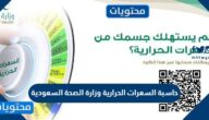 حاسبة السعرات الحرارية وزارة الصحة السعودية