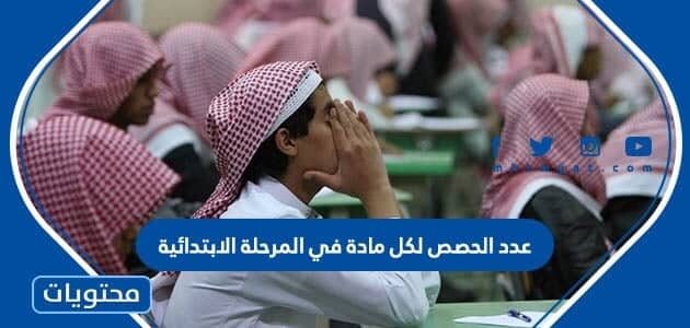 عدد الحصص لكل مادة في المرحلة الابتدائية 1446