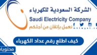 كيف اطلع رقم عداد الكهرباء في السعودية 1444