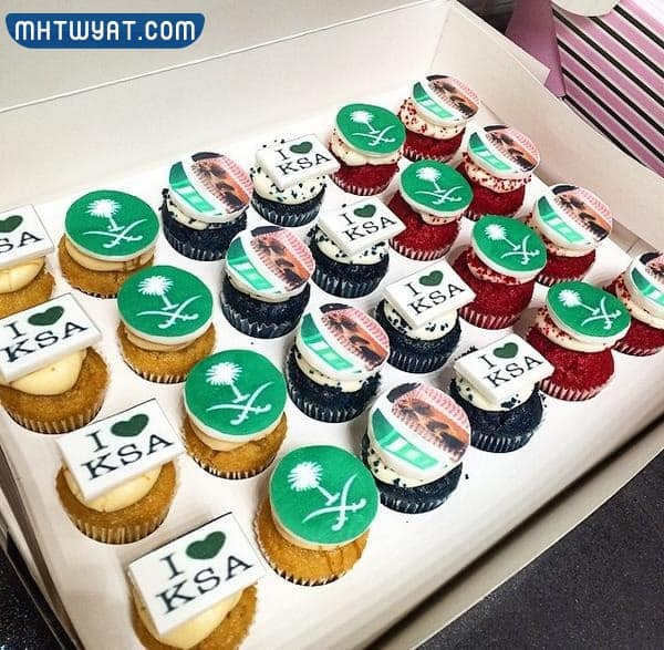 كب كيك اليوم الوطني السعودي 92 بسيط
