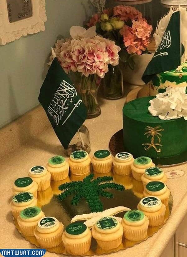 كب كيك اليوم الوطني السعودي 92 بسيط