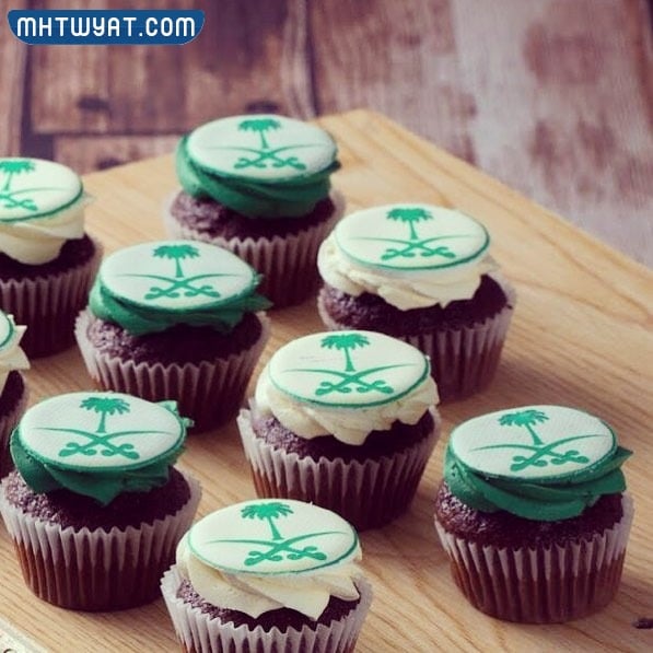 كب كيك اليوم الوطني السعودي 92 بسيط