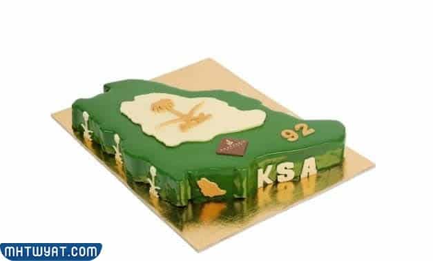 كيك اليوم الوطني السعودي 92 مميز