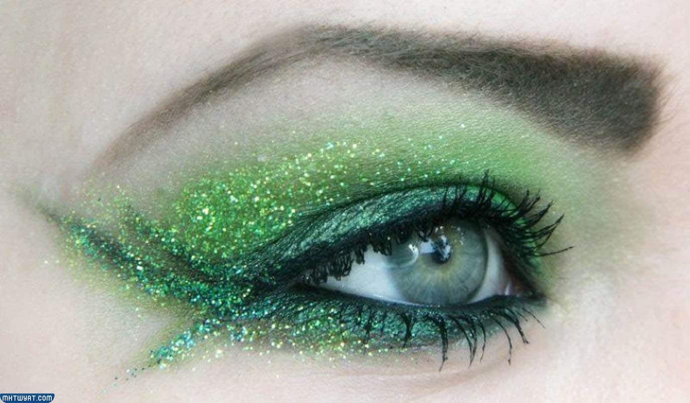 مكياج اليوم الوطني السعودي 92 للعيون