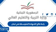 رابط نتائج الشهادة المتوسطة في لبنان 2025