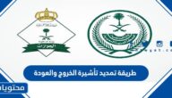 طريقة تمديد تأشيرة الخروج والعودة 2026