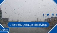 تهطل الامطار في وطني بقلة ما عدا ..
