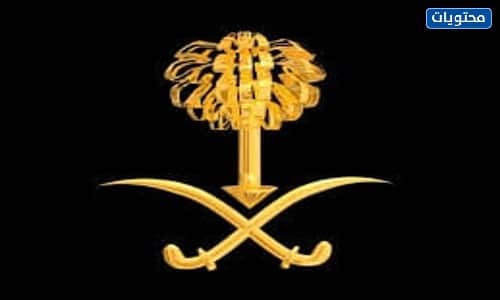 صور شعار السيفين والنخلة ذهبي