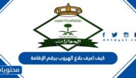 كيف اعرف بلاغ الهروب برقم الإقامة