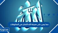 مما يعين على معرفة الله التفكير في المخلوقات .