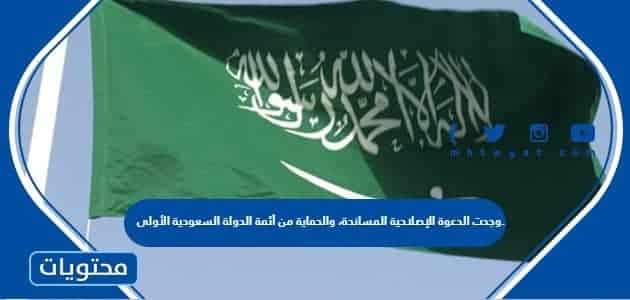 وجدت الدعوة الإصلاحية المساندة، والحماية من أئمة الدولة السعودية الأولى.