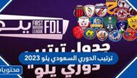 جدول ترتيب الدوري السعودي يلو 2023