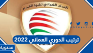 جدول ترتيب الدوري العماني 2022