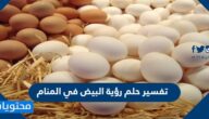 تفسير حلم رؤية البيض في المنام للنابلسي وابن شاهين وابن سيرين