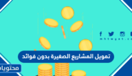 تمويل المشاريع الصغيرة بدون فوائد