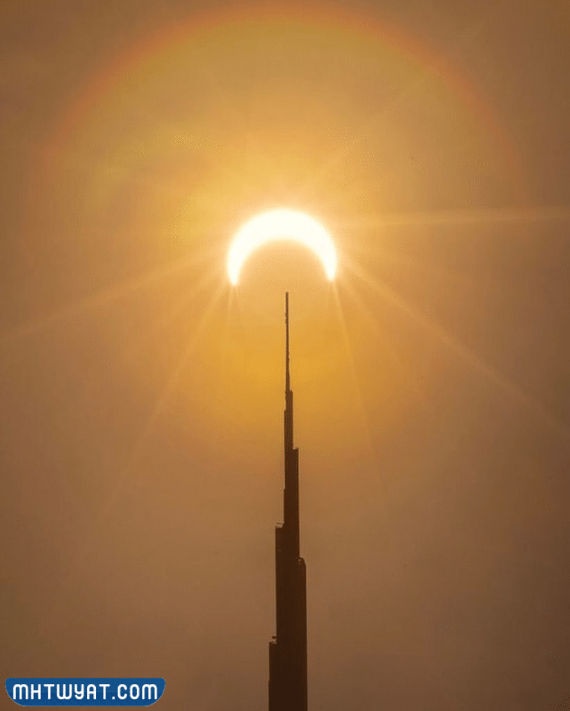 صور كسوف الشمس في الامارات