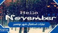 عبارات استقبال شهر نوفمبر 2025