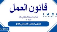 قانون العمل العماني pdf