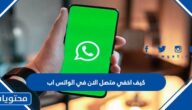 كيف اخفي متصل الان في الواتس اب