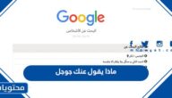 ماذا يقول عنك جوجل ؟ ضع اسمك لتعرف