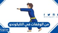 من الوقفات في التايكوندو
