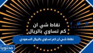 نقاط شي ان كم تساوي بالريال السعودي