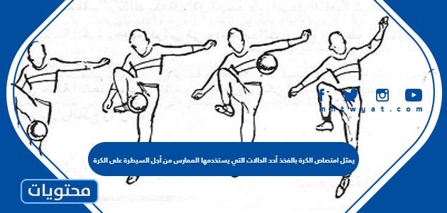 يمثل امتصاص الكرة بالفخذ أحد الحالات التي يستخدمها الممارس من أجل السيطرة على الكرة