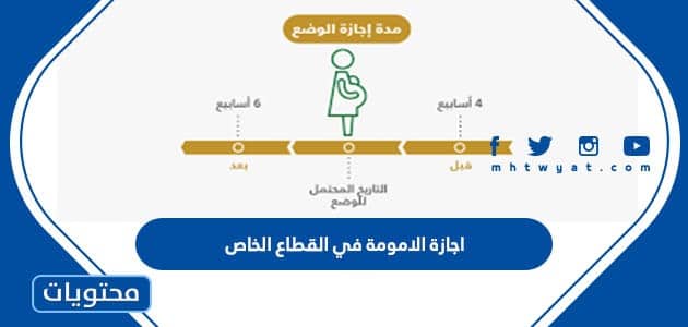 اجازة الامومة في القطاع الخاص بالقانون السعودي 1444