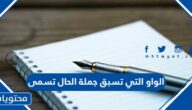 الواو التي تسبق جملة الحال تسمى