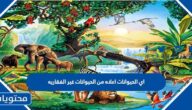 اي الحيوانات اعلاه من الحيوانات غير الفقاريه