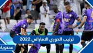 ترتيب الدوري الاماراتي 2022 والقنوات الناقلة