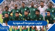 جدول ترتيب مجموعة السعودية قبل اللعب مع المكسيك