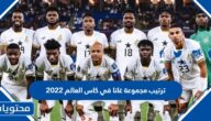 ترتيب مجموعة غانا في كاس العالم 2022