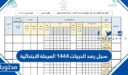 سجل رصد الدرجات 1448 المرحلة الابتدائية