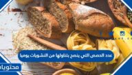 عدد الحصص التي ينصح بتناولها من النشويات يوميا