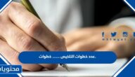 عدد خطوات التلخيص …… خطوات.