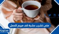 متى تشرب عشبة كف مريم للحمل