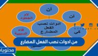 من ادوات نصب الفعل المضارع
