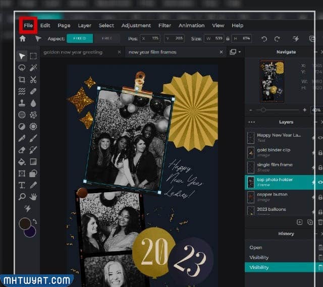 تصميم بطاقة معايدة باسمك وصورتك