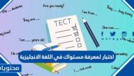 رابط اختبار لمعرفة مستواك في اللغة الانجليزية