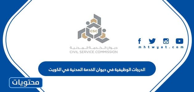 الدرجات الوظيفية في ديوان الخدمة المدنية في الكويت 2023