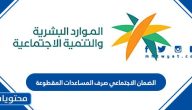 الضمان الاجتماعي صرف المساعدات المقطوعة 1447 .. رابط الضمان الاجتماعي
