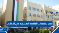 اهم تخصصات الجامعة الامريكية في الامارات للطلاب والطالبات